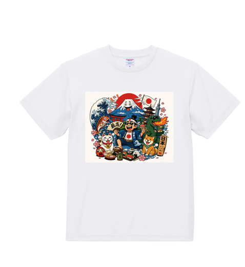 日本のお祭りデザインTシャツ
